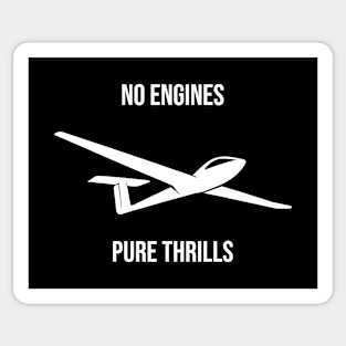 No Engines, Pure Thrills Glider Sailplane Biplane aerial floating soaring by ThesePrints891 No Engines, Pure Thrills Glider Sailplane Biplane aerial floating soaring Sticker